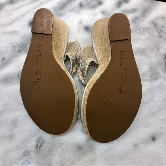 Jack Rogers Mallorca Espadrille Wedge in Silver 6M - Picture 5 of 7